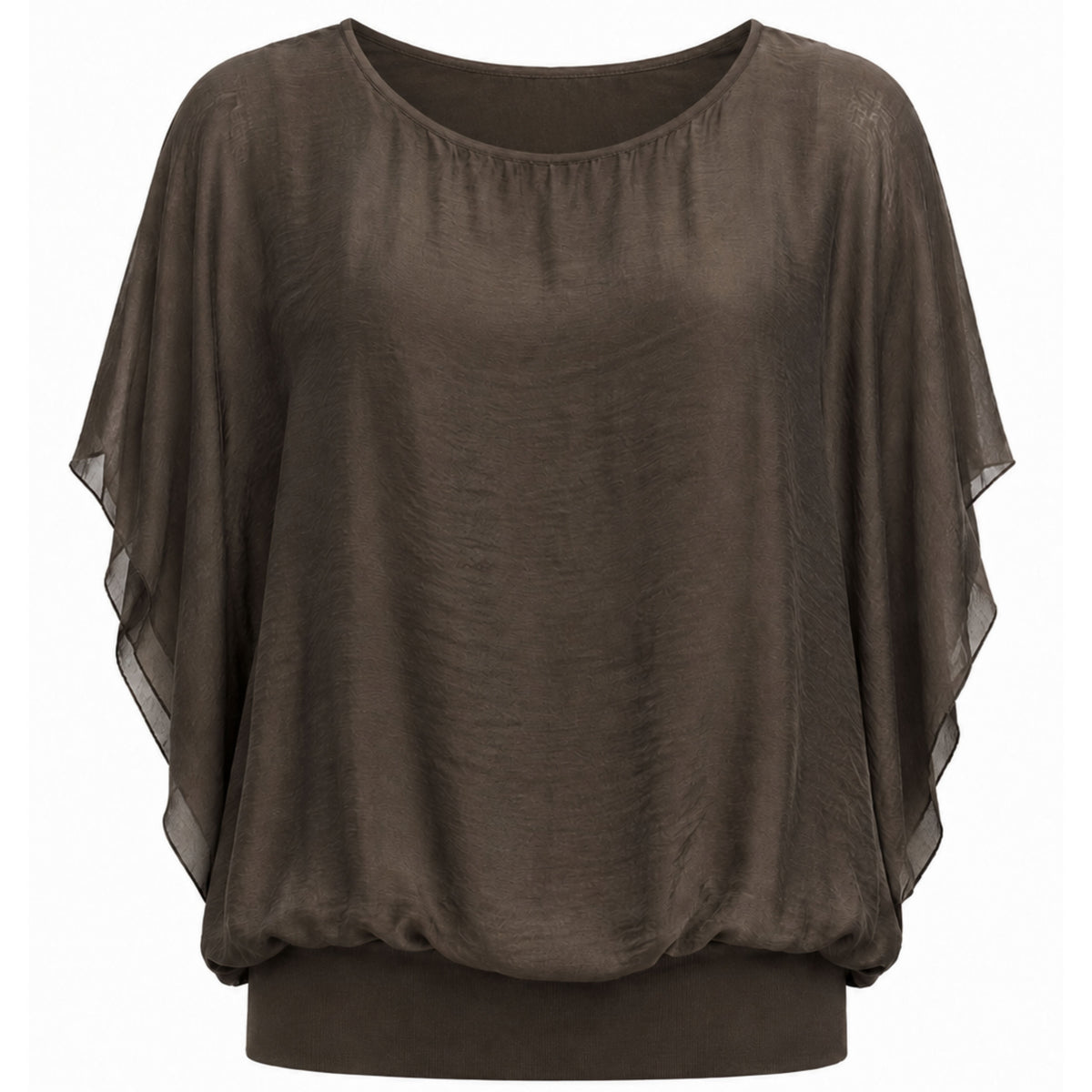 Costamani Silky SS Blouse Choco