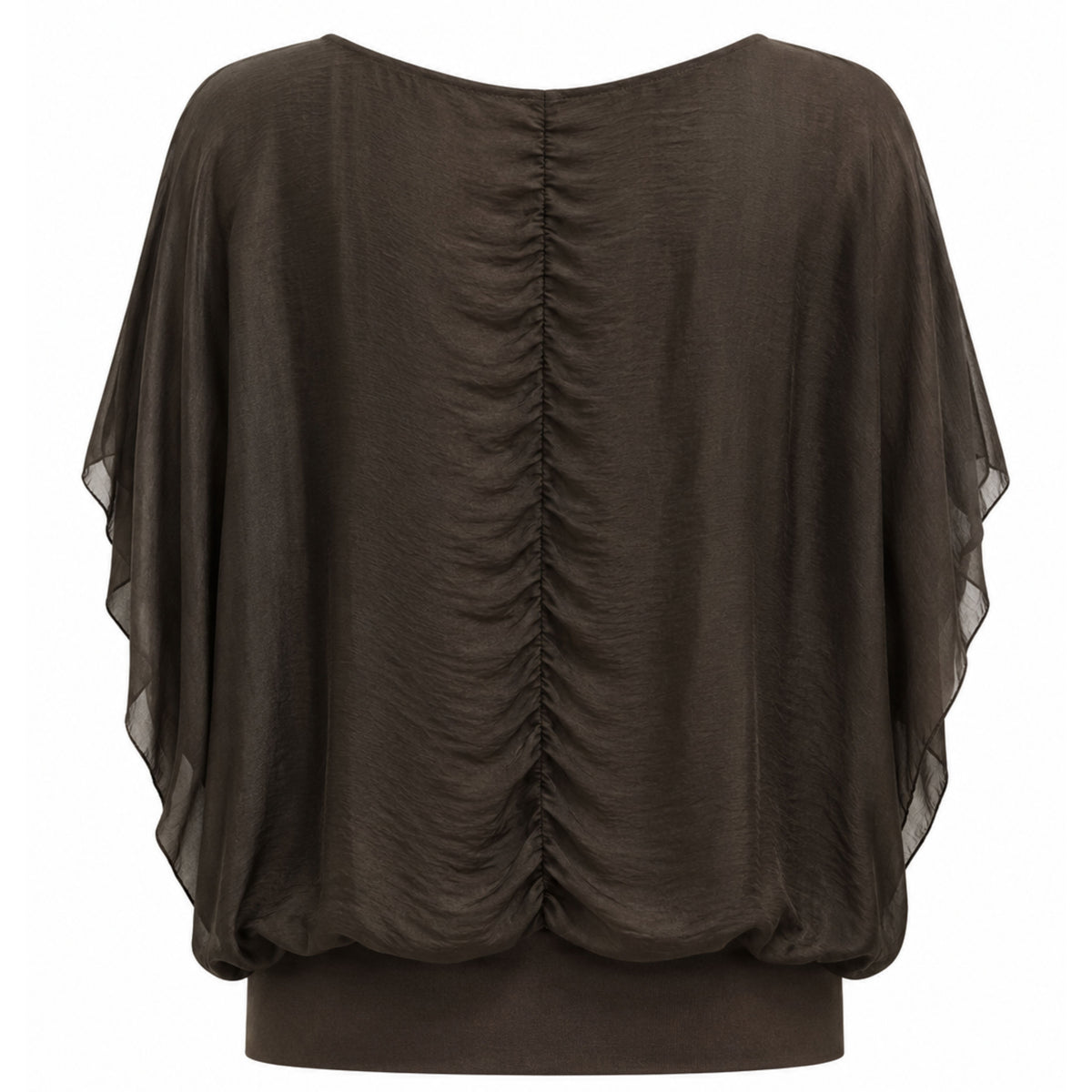 Costamani Silky SS Blouse Choco