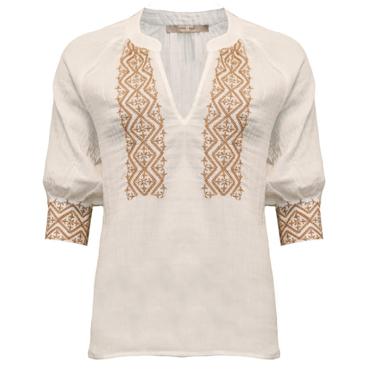 Costamani Louise Bluse - Whisper/Sand
