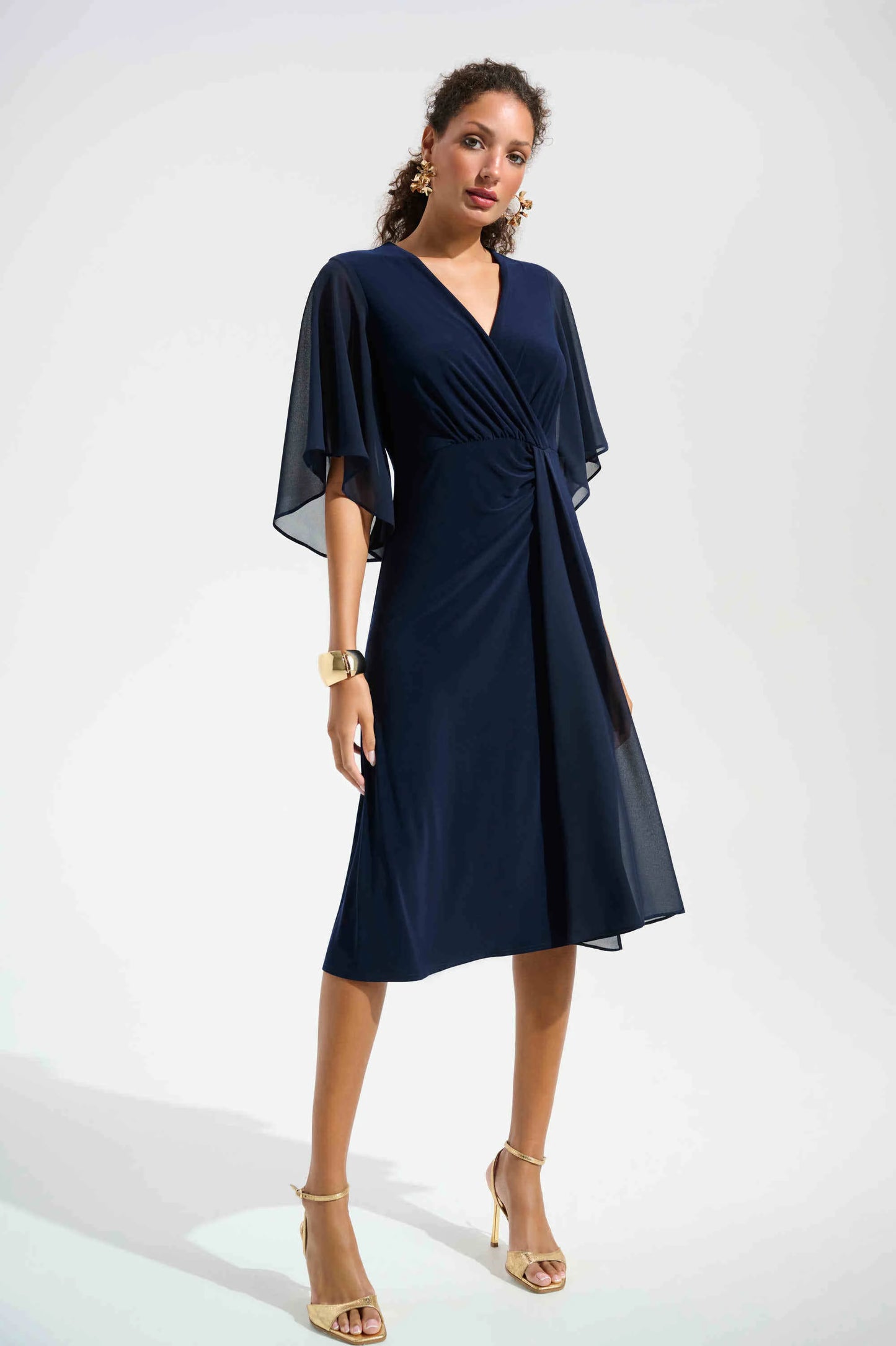 Joseph RIbkoff Signature Chiffon Kjole - Navy