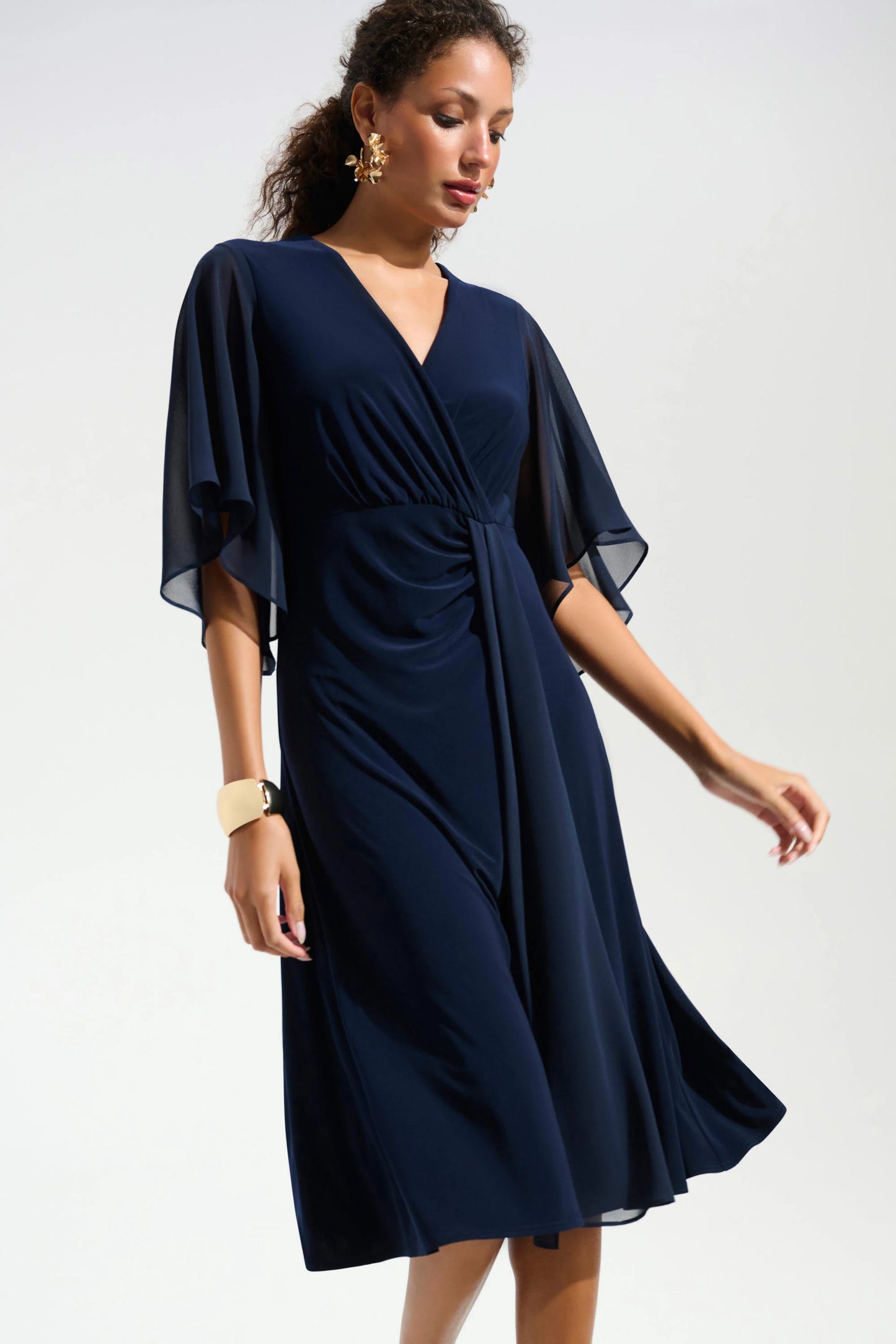 Joseph RIbkoff Signature Chiffon Kjole - Navy