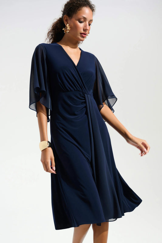 Joseph RIbkoff Signature Chiffon Kjole - Navy