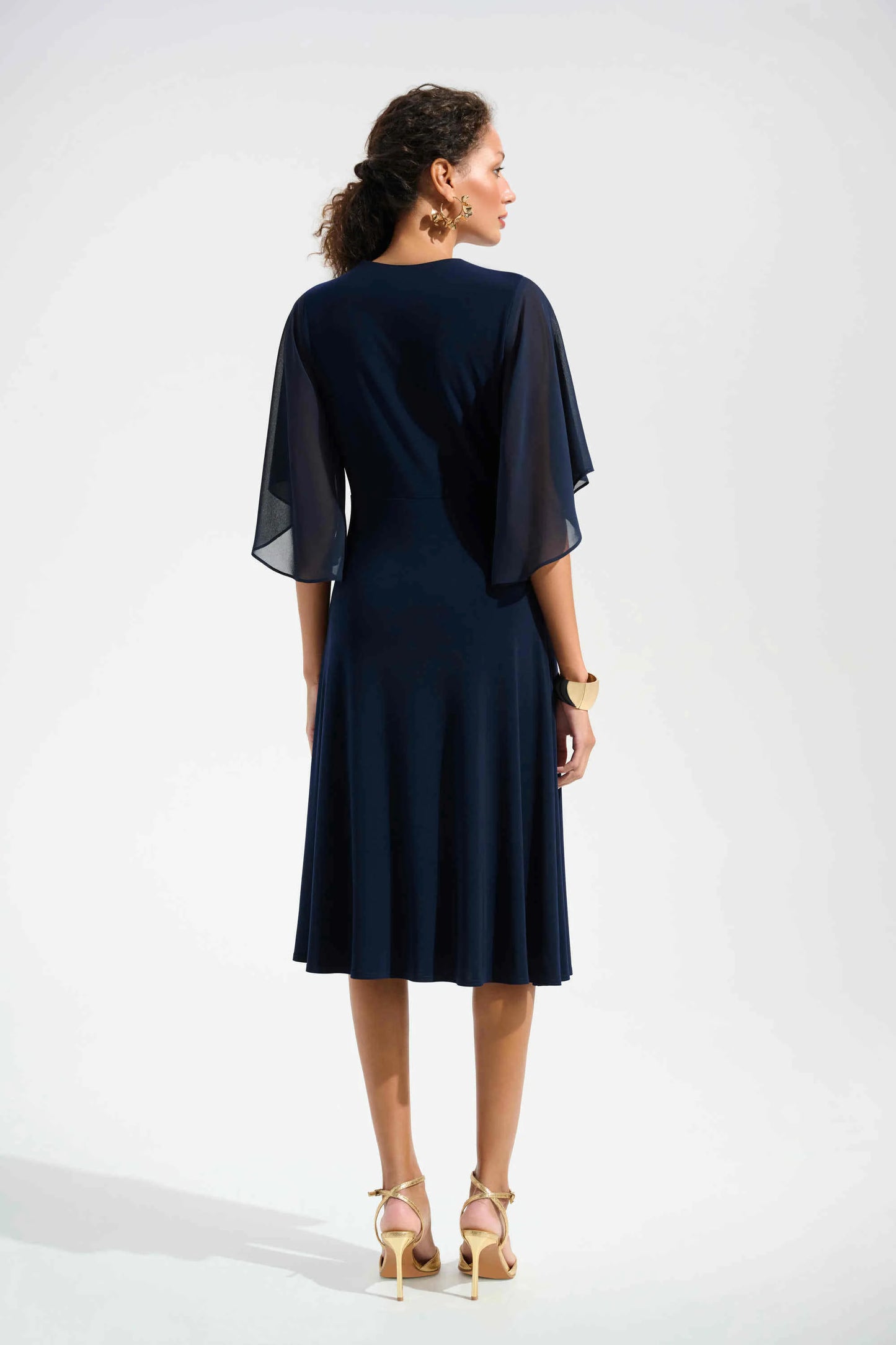 Joseph RIbkoff Signature Chiffon Kjole - Navy