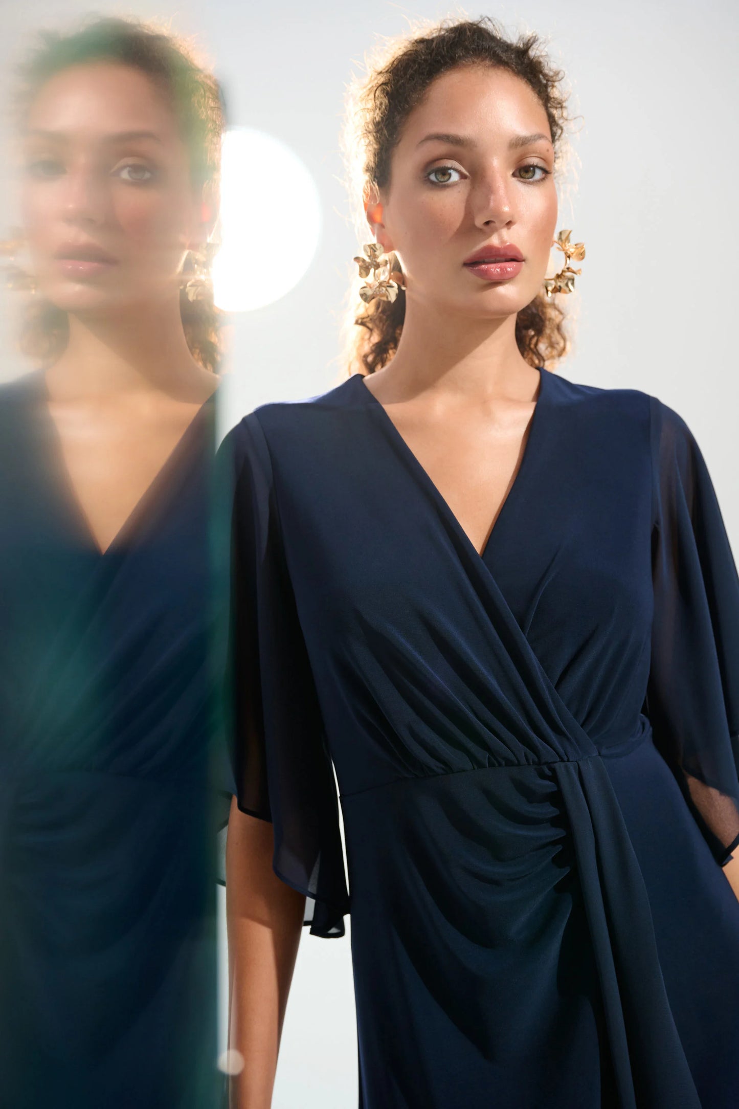 Joseph RIbkoff Signature Chiffon Kjole - Navy