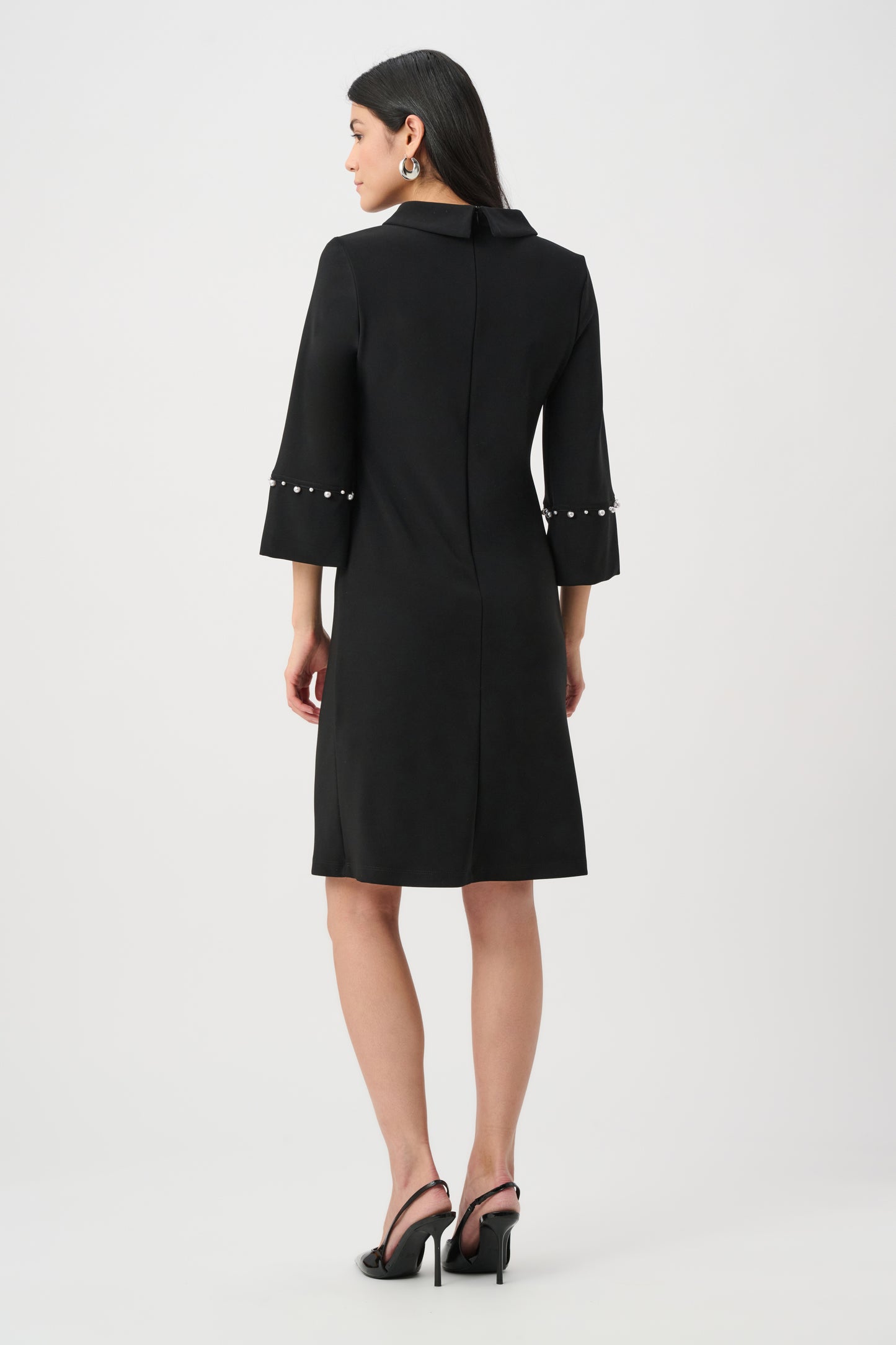 Joseph Ribkoff Silky Knit A-Line Dress With Pearl Detail - 263115 – produktbilde 3