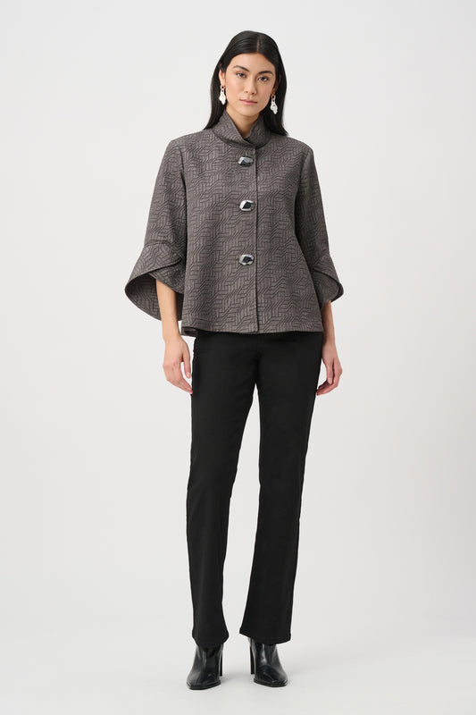 Joseph Ribkoff Geometric Jacquard Trapeze Jacket - 263152