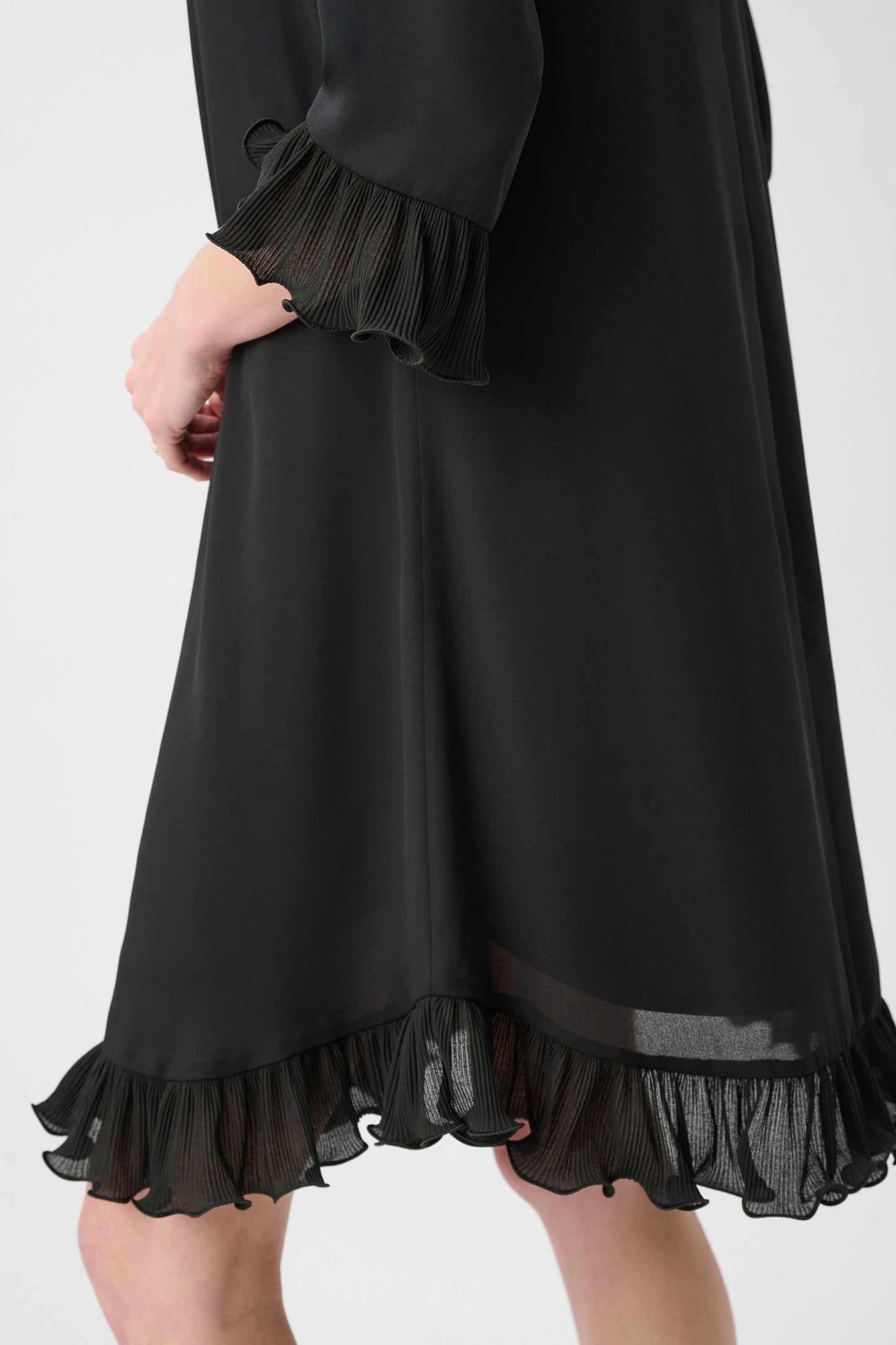Joseph Ribkoff Georgette Ruffled-Trim Trapeze Dress - 263189