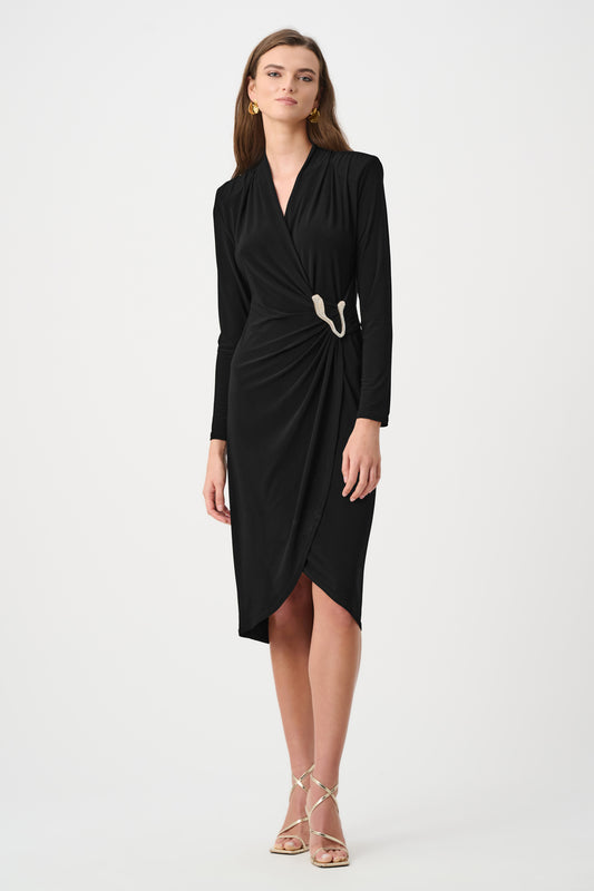 Joseph Ribkoff Silky Knit Sheath Wrap Dress - 263709