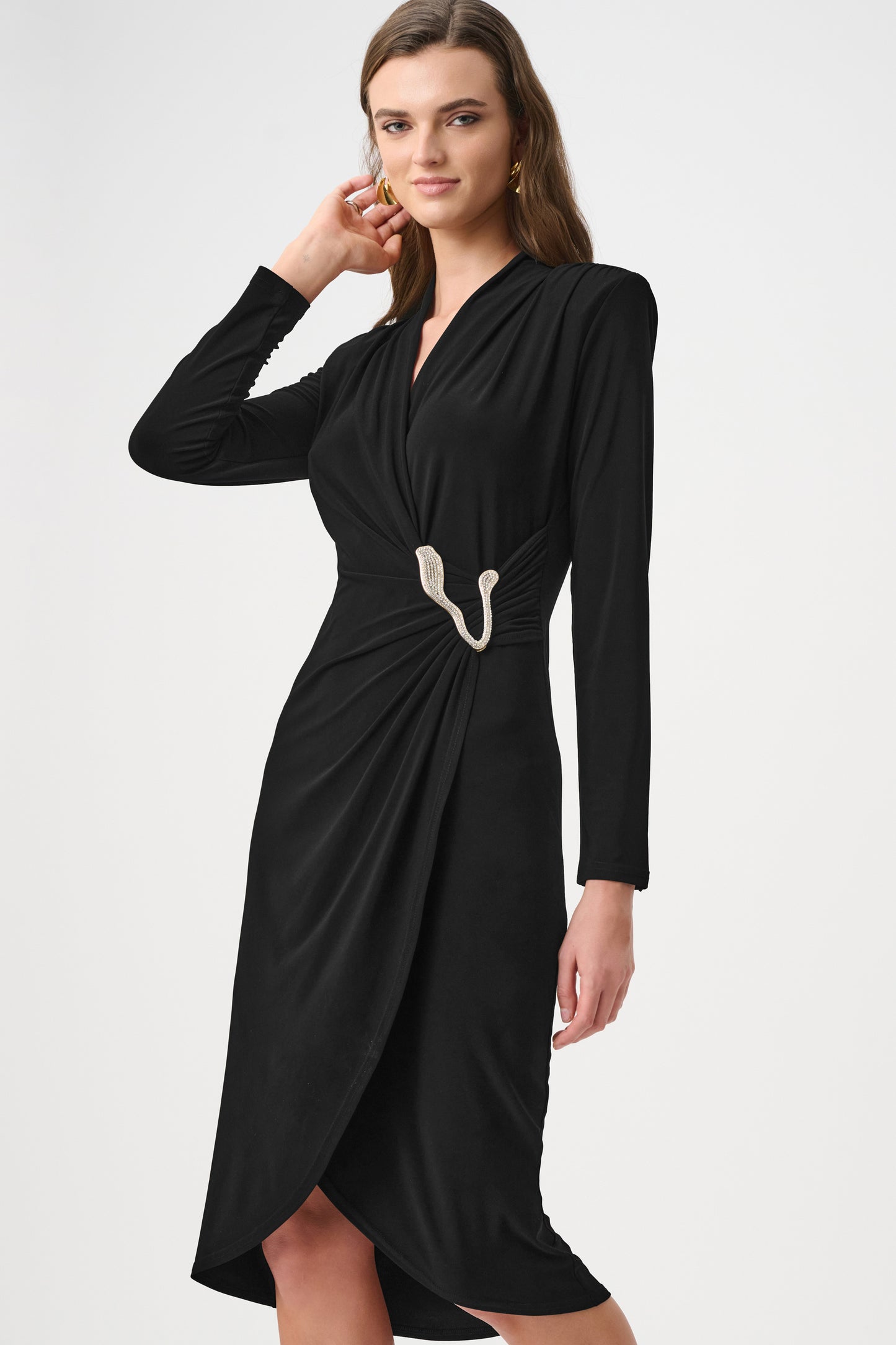 Joseph Ribkoff Silky Knit Sheath Wrap Dress - 263709
