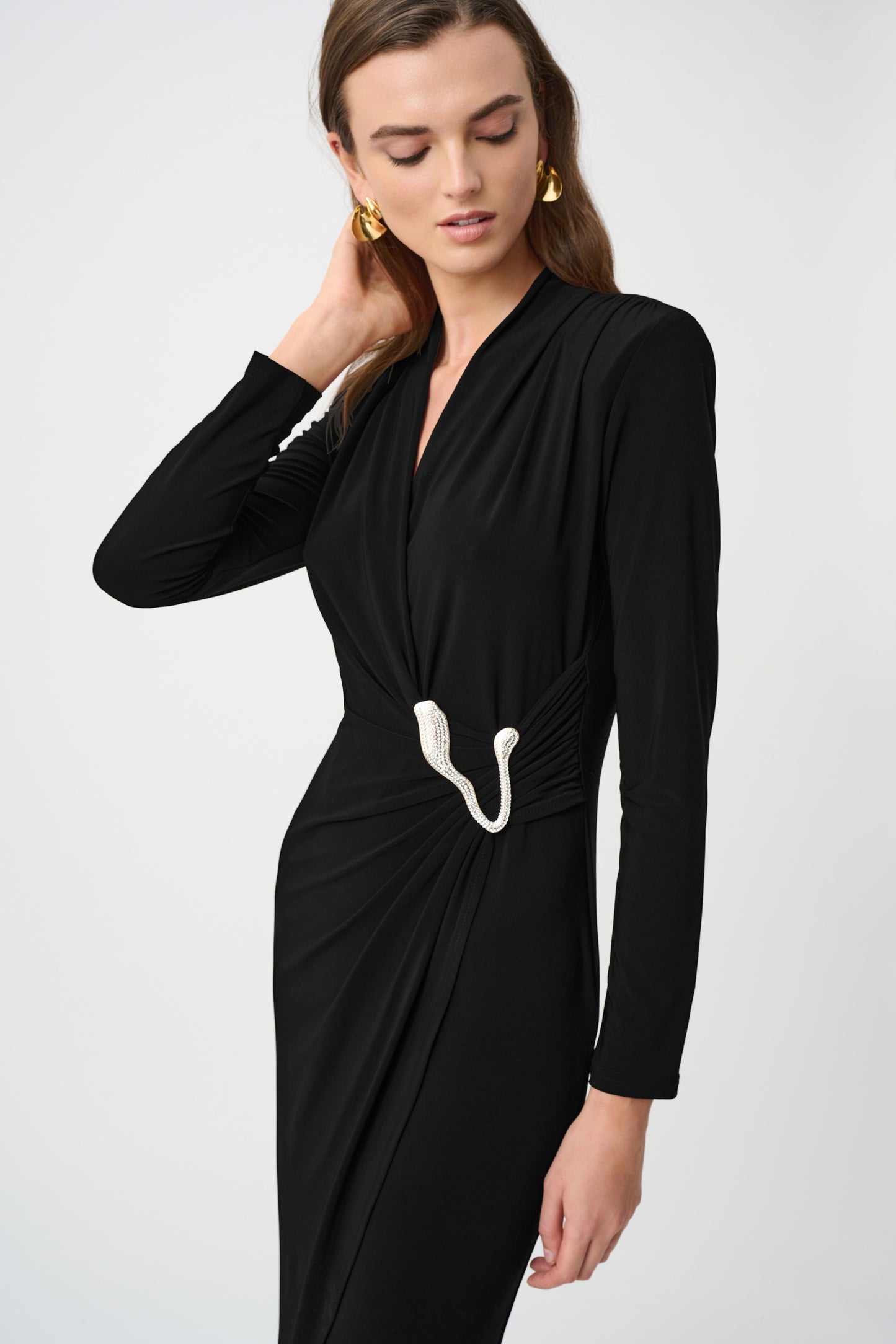 Joseph Ribkoff Silky Knit Sheath Wrap Dress - 263709