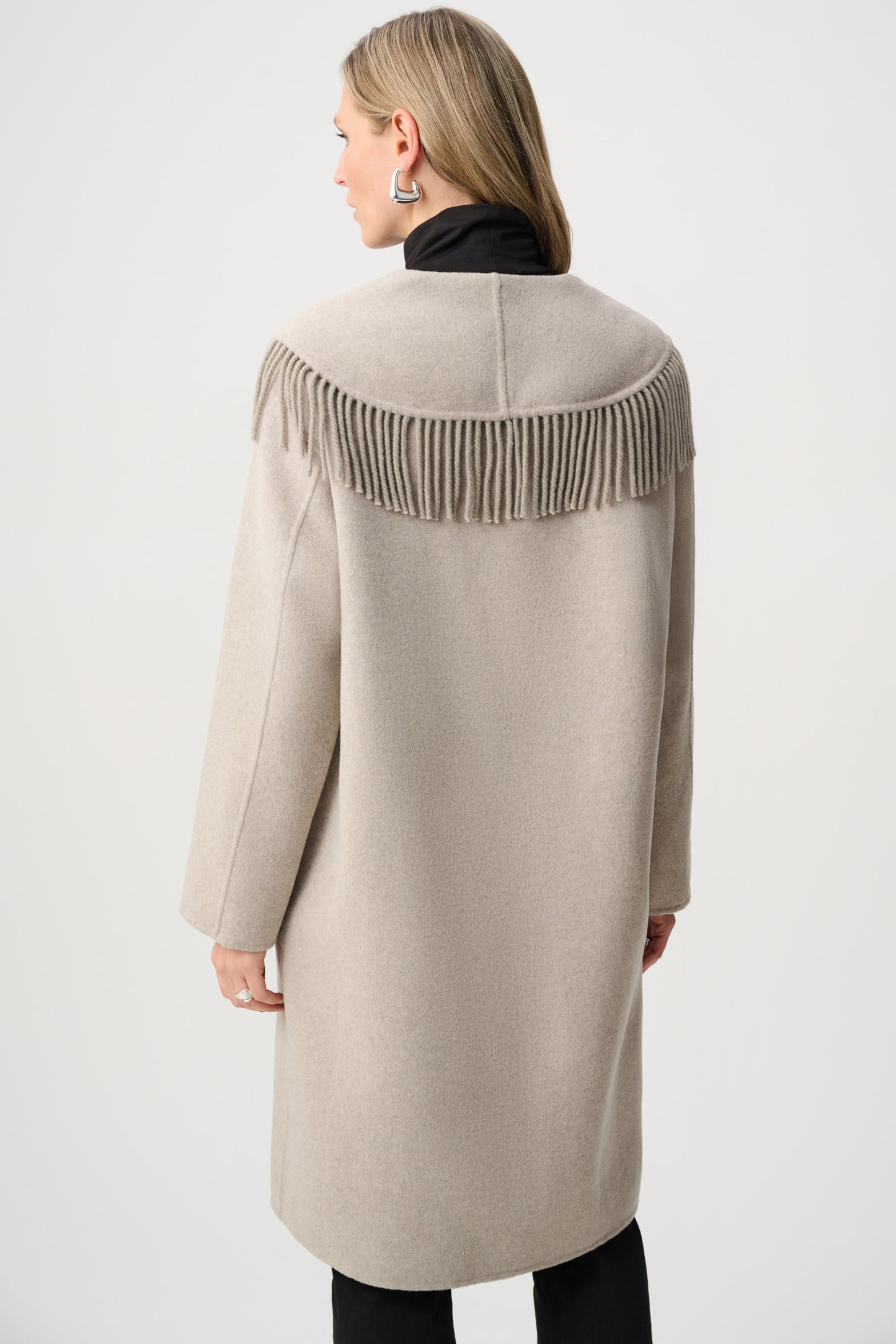 Joseph Ribkoff Wool Blend Shawl Collar Fringed Coat 263912 – produktbilde 6