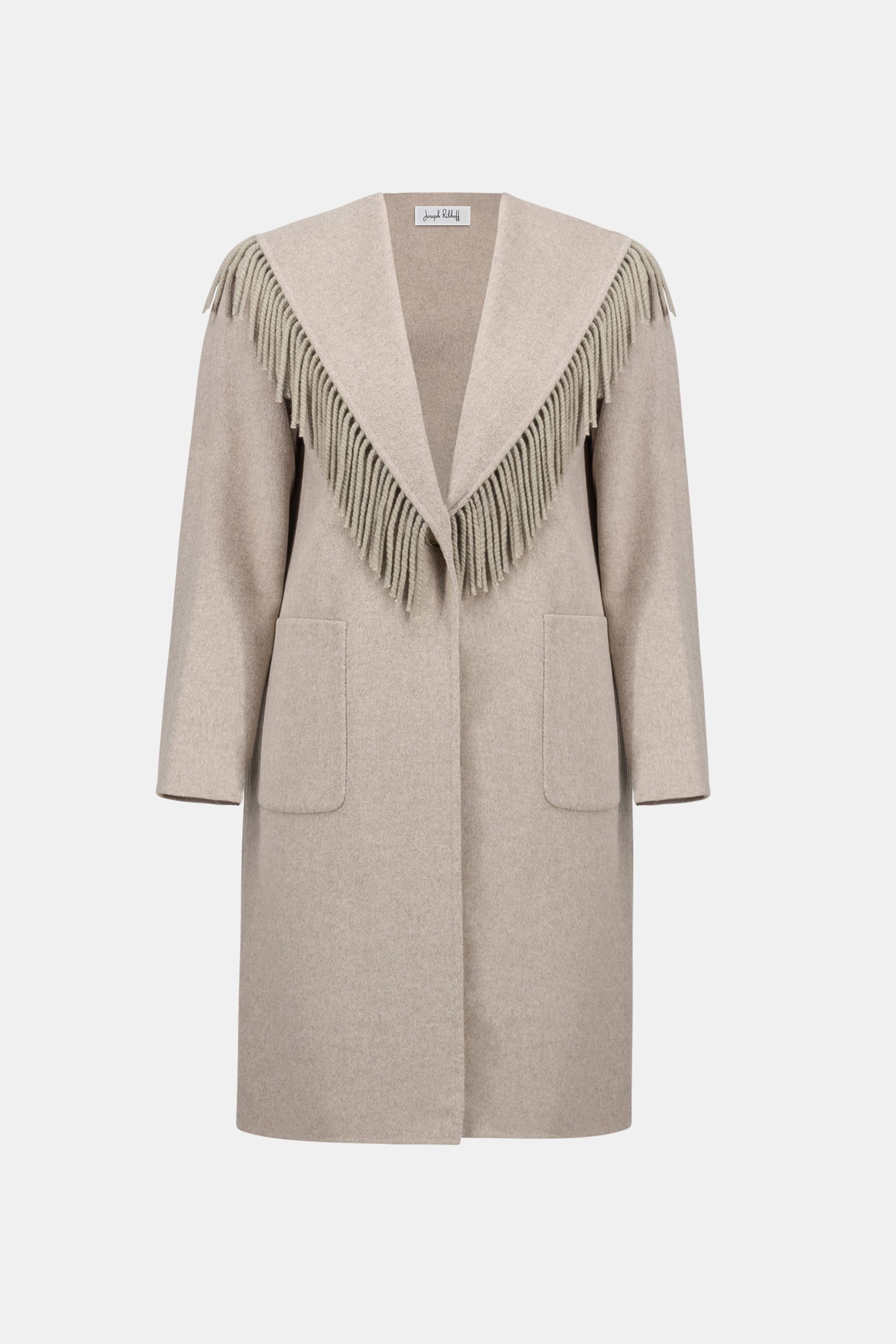 Joseph Ribkoff Wool Blend Shawl Collar Fringed Coat 263912 – produktbilde 7
