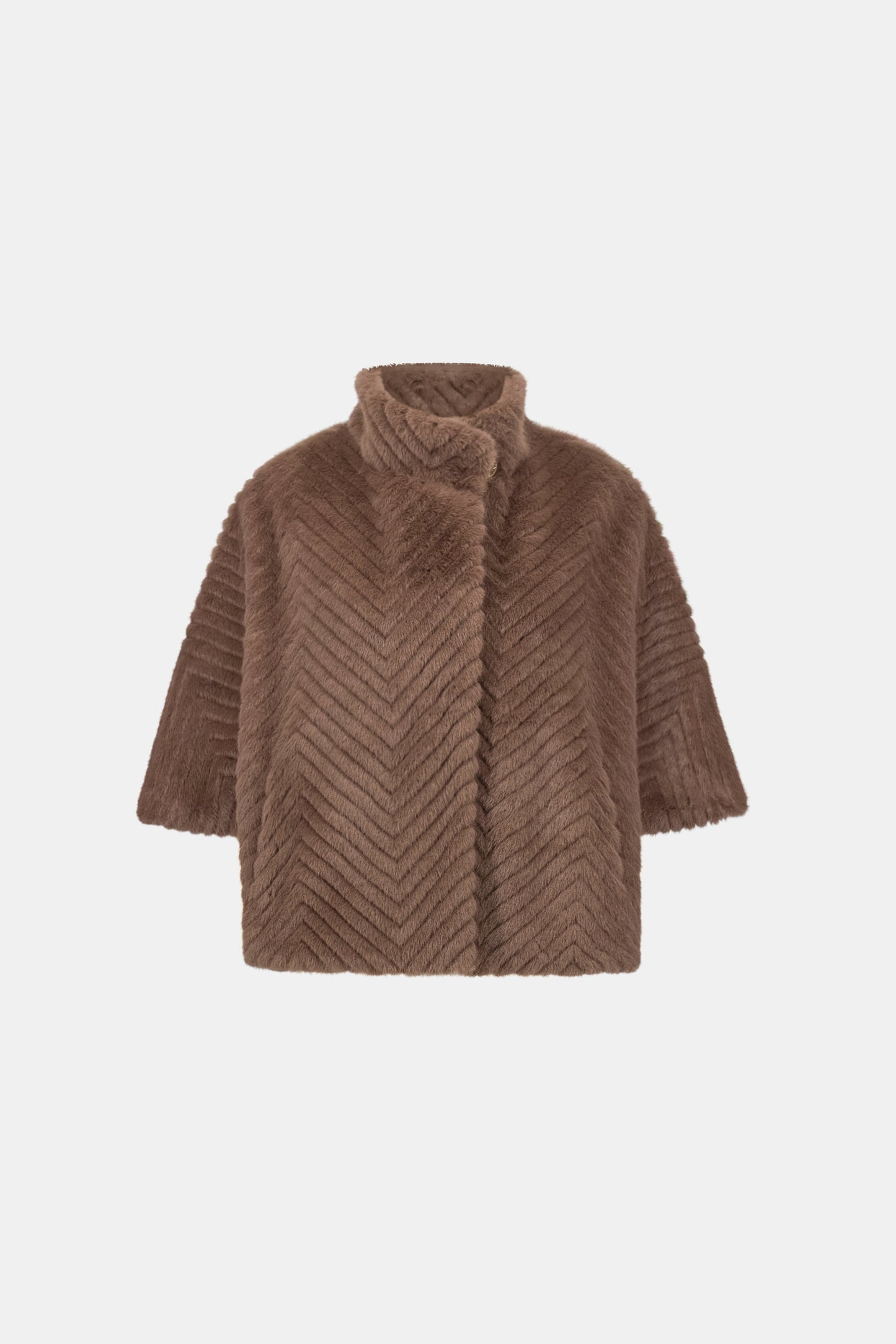 Joseph Ribkoff Chevron Faux Fur Cape-Style Jacket 263917 – produktbilde 6