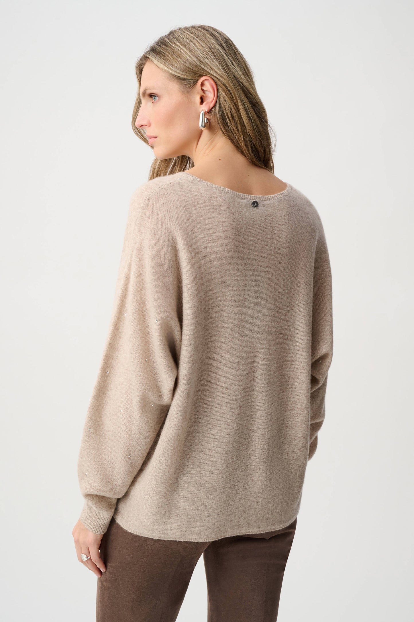Joseph Ribkoff Cashmere Boxy Sweater - Oatmeal Melange