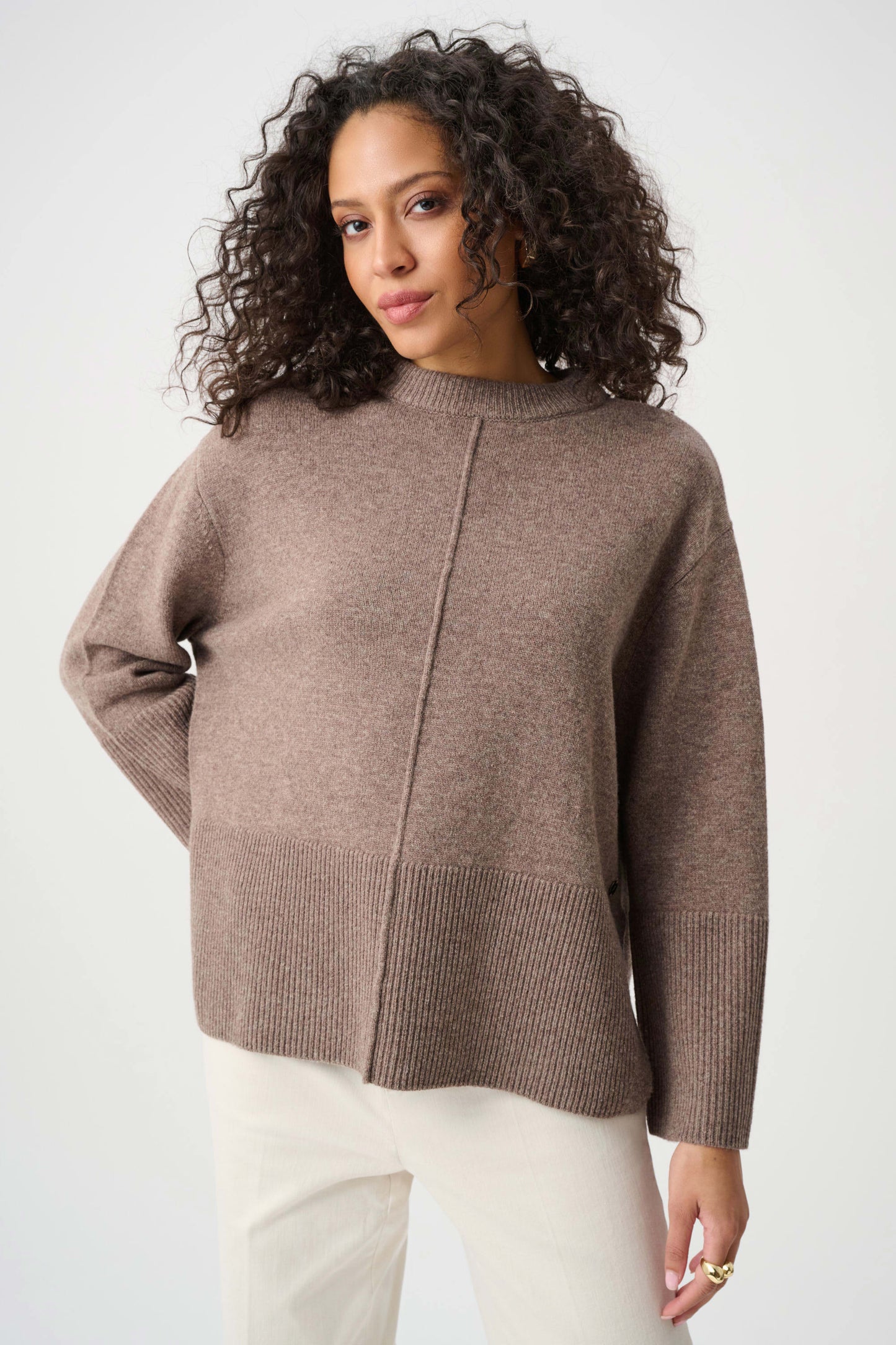 Joseph Ribkoff Wool Boxy Crewneck Sweater - 263959