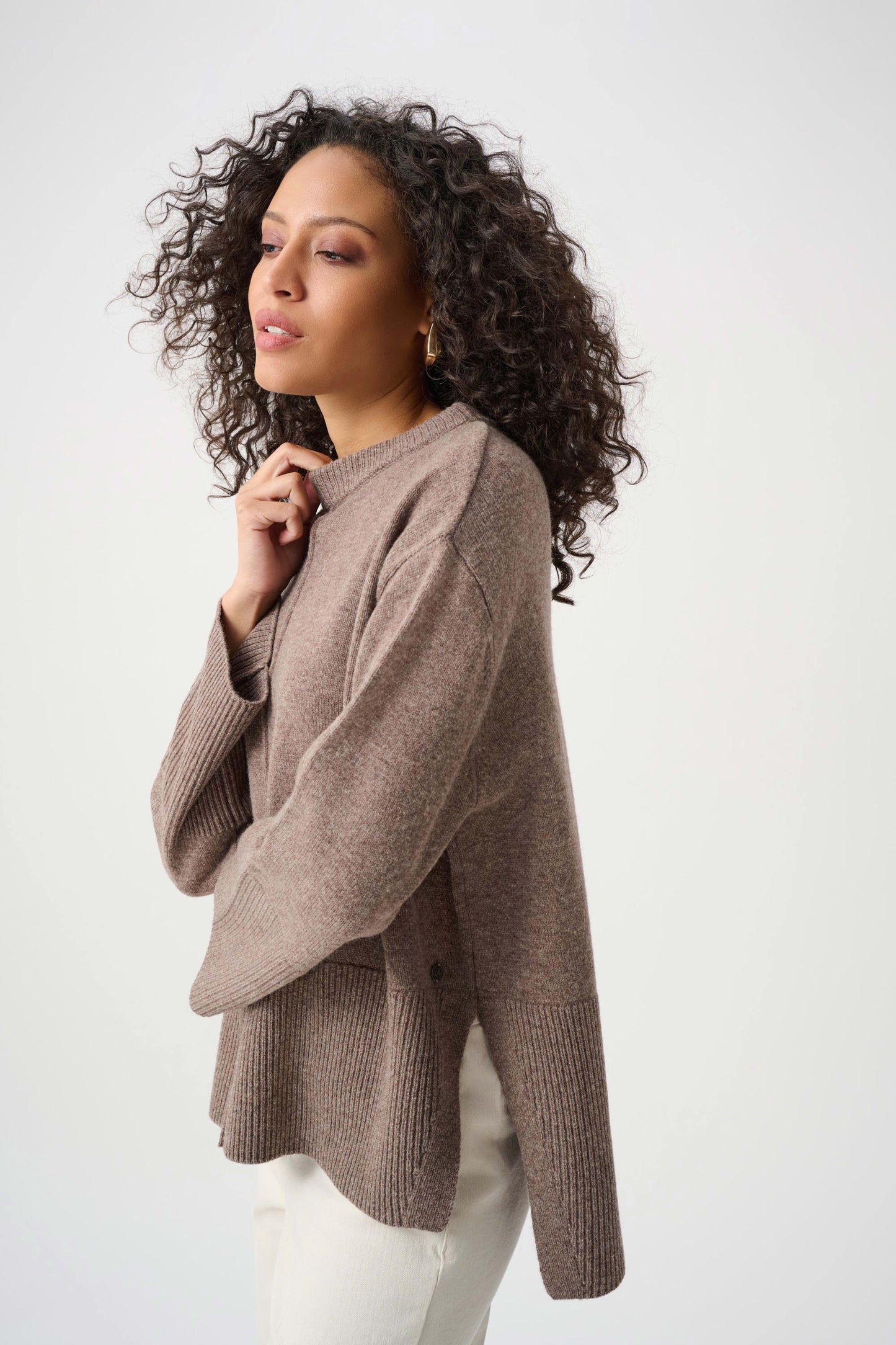 Joseph Ribkoff Wool Boxy Crewneck Sweater - 263959