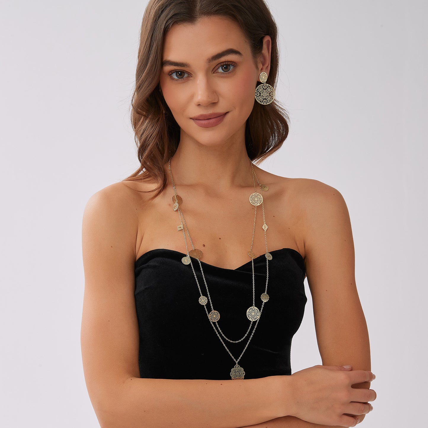 ByJolima Spinn Multi Necklace Gold