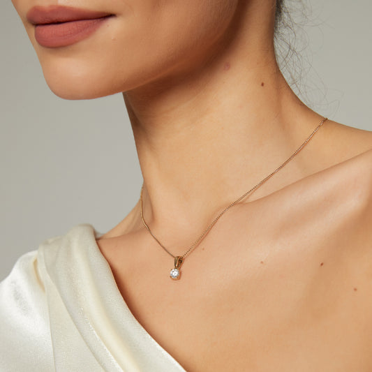 ByJolima Evita Crystal Necklace Gold