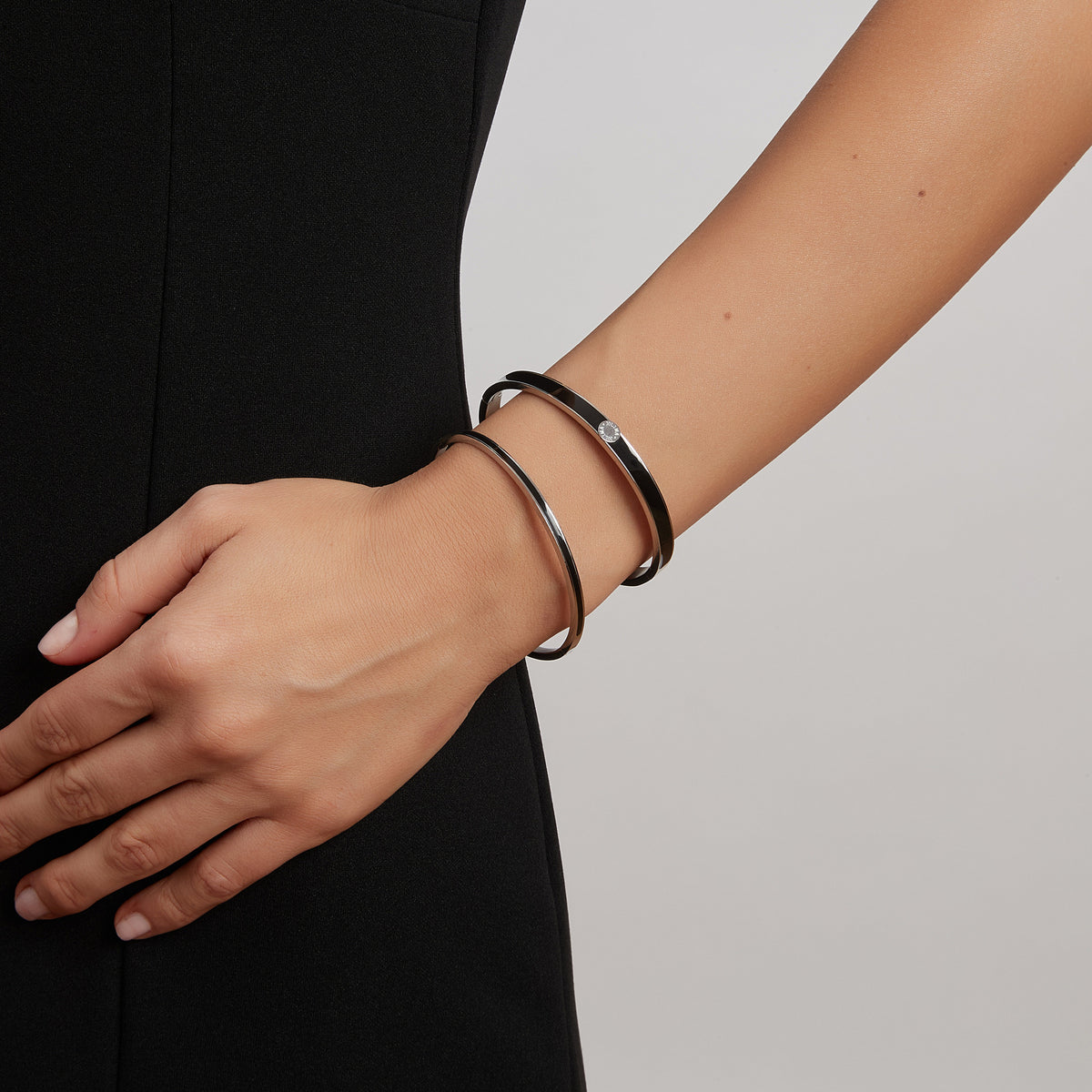 ByJolima Palermo Bangle Black Silver – produktbilde 3