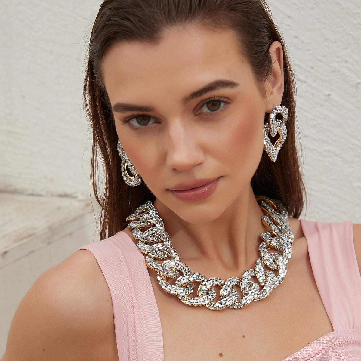 ByJolima Sparkle Crystal Necklace Gold