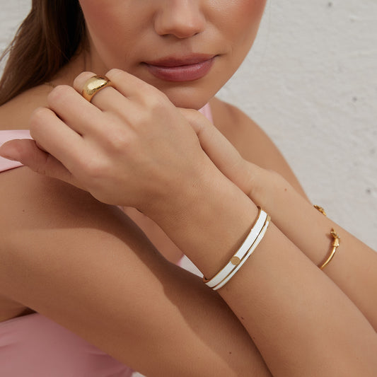ByJolima Poppy Mini Bangle White Gold