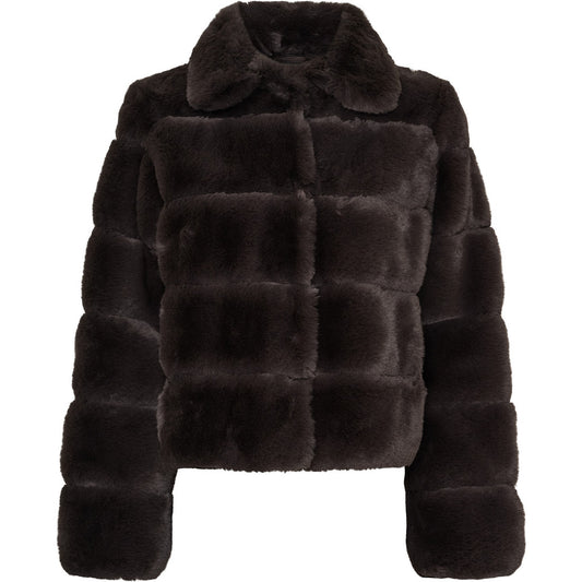 Notyz Fake Fur Jakke Chocolate