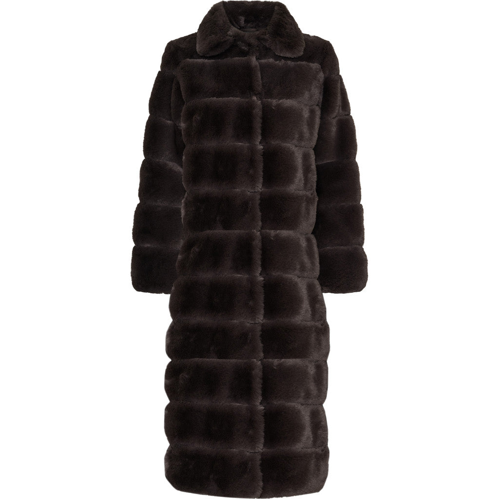 Notyz Fake Fur Kåpe Chocolate