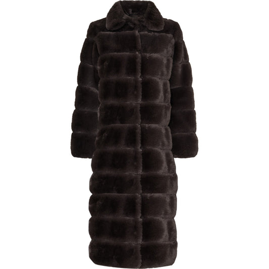 Notyz Fake Fur Kåpe Chocolate