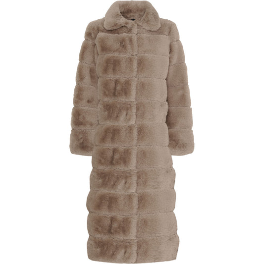 Notyz Fake Fur Kåpe Sand