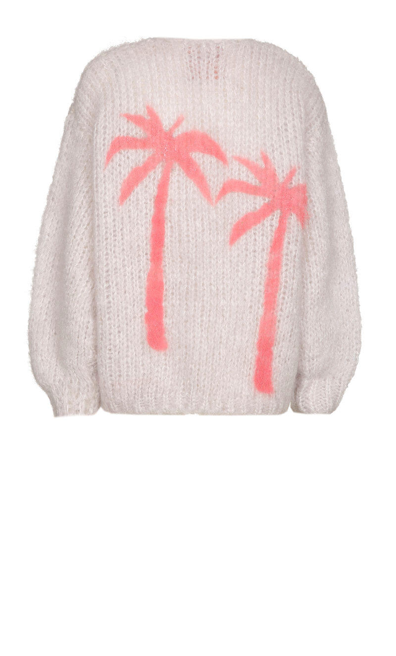 Les Tricots D`O Charlotte Cardigan Light Grey/Candy Pink
