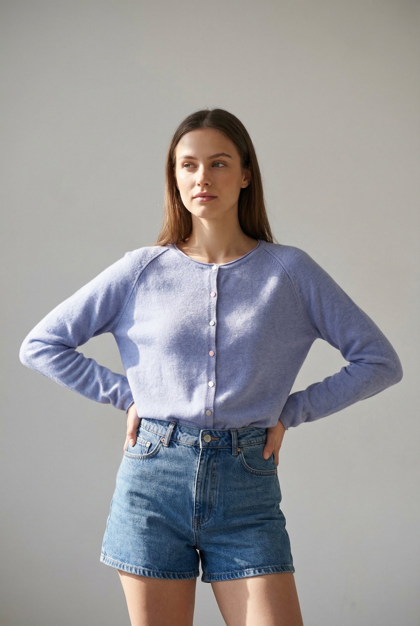 Notyz - BTF Alice Cashmere Cardigan 500062 - Blue