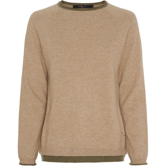 Notyz - BTF Astrid Cashmere Pullover (500153) Camel Melange/Olive