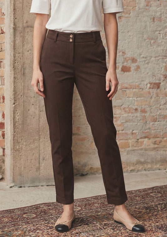 Isay Chino Pants Dark Brown – produktbilde 2