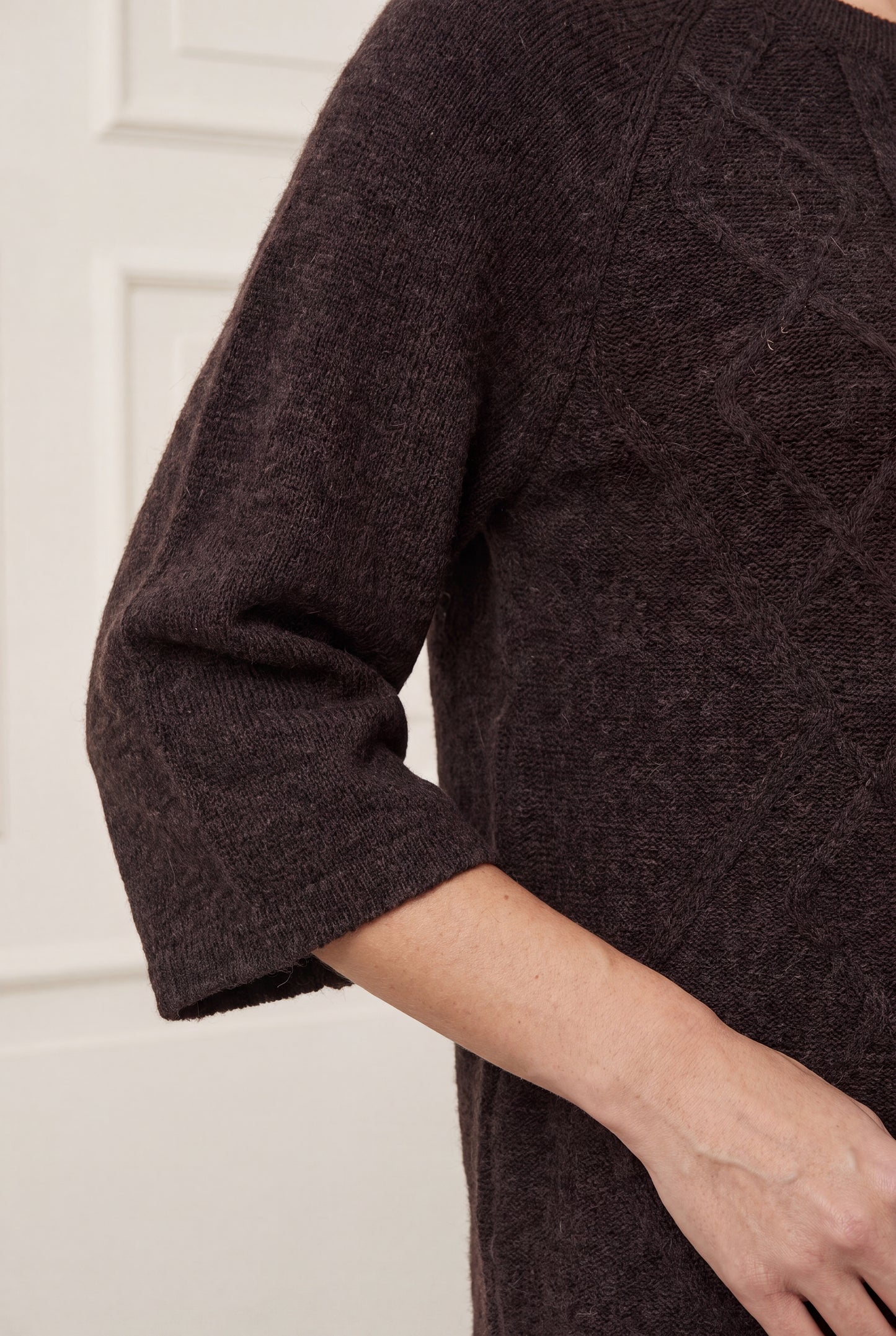 Isay Anna Short Sleeve Pullover - Mørk Brun