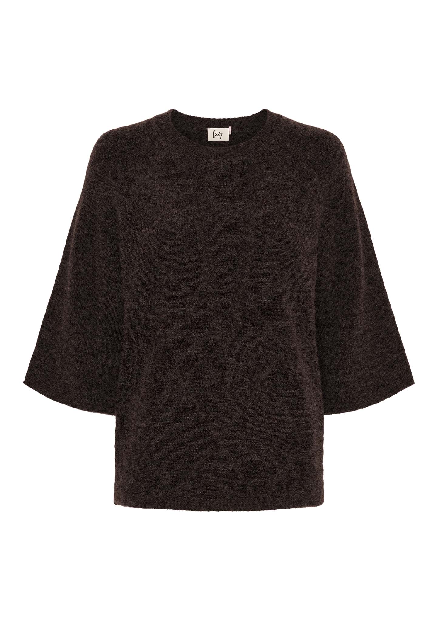 Isay Anna Short Sleeve Pullover - Mørk Brun