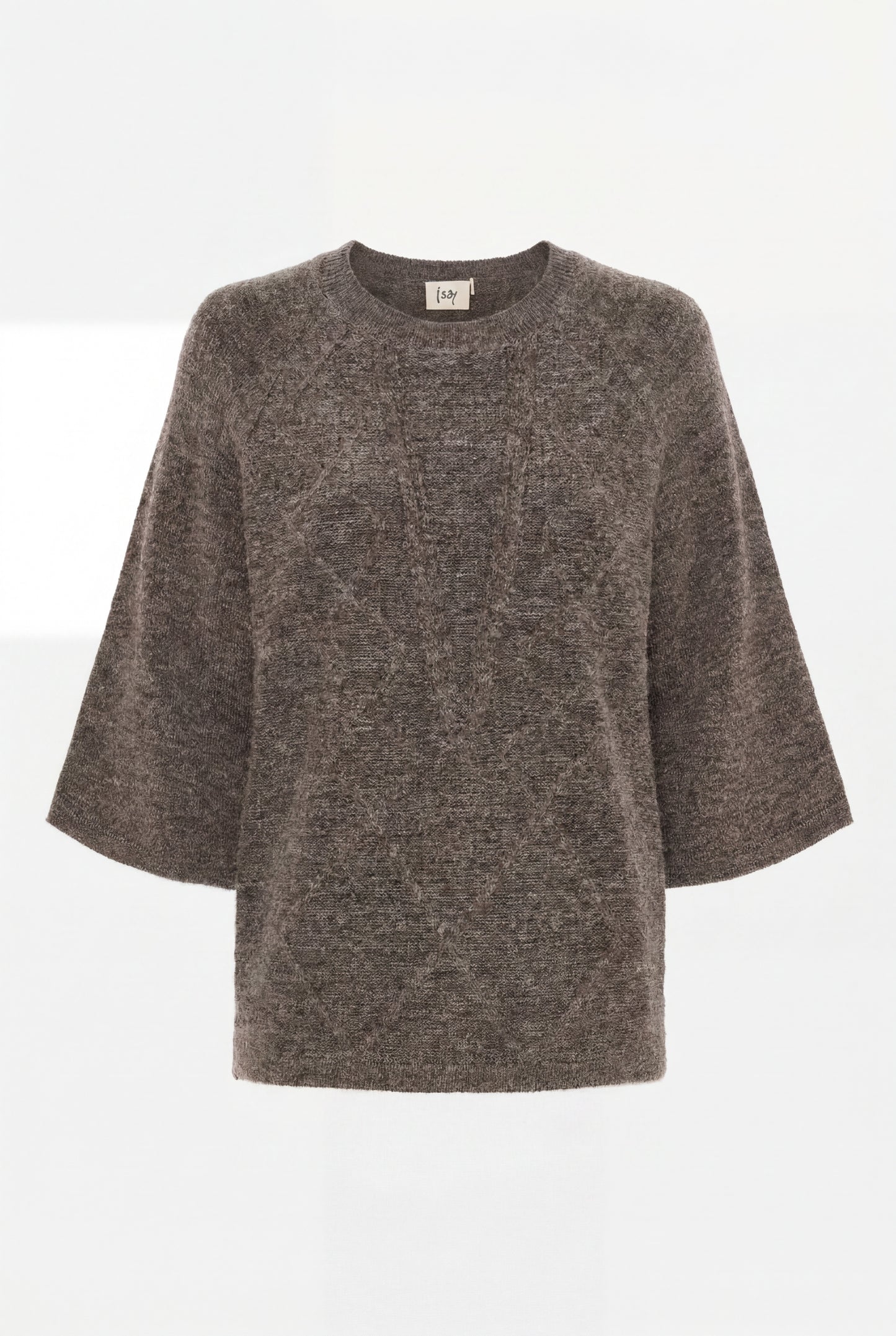 Isay Anna Short Sleeve Pullover - Taupe