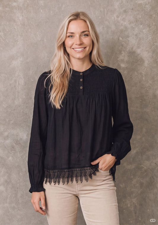 Isay Opal Bluse - Sort
