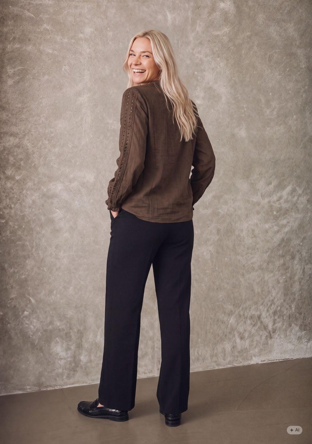 Isay Ofia Blouse Dark Khaki