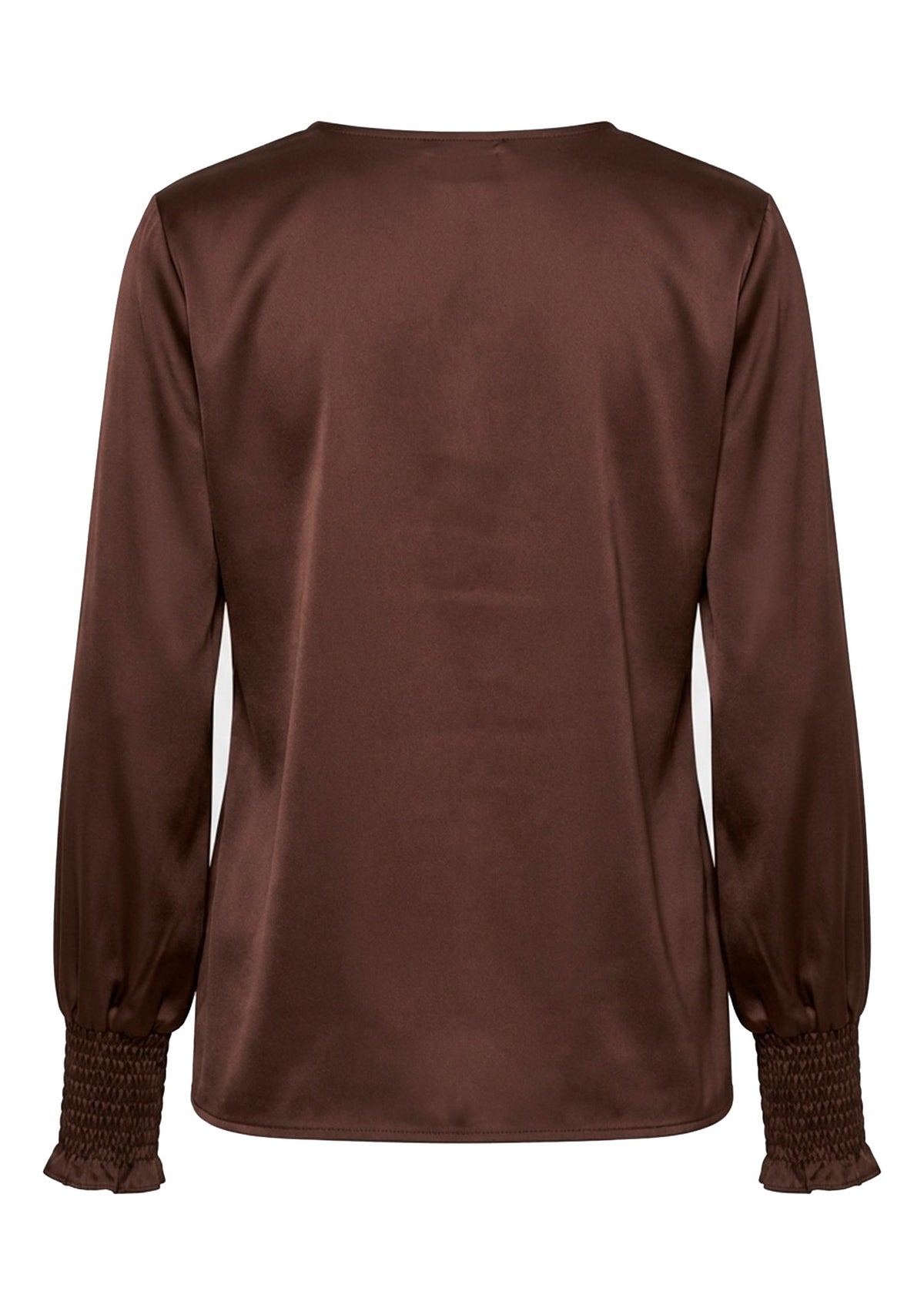 Isay Steff Smock Bluse - Mørk brun