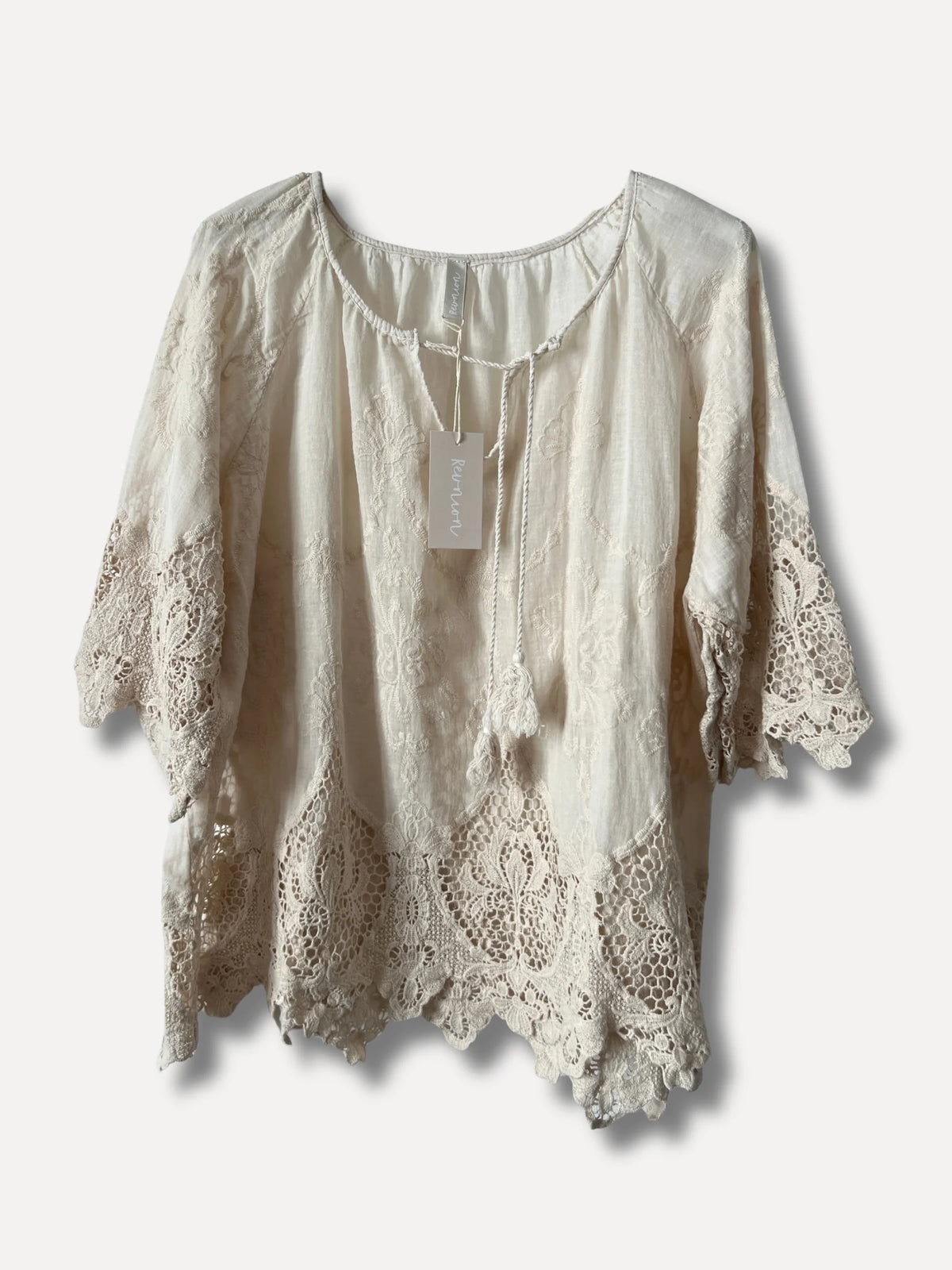 Reunion Lama Lace Blouse Beige