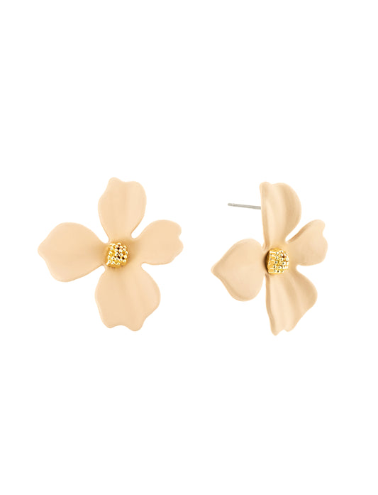 ByJolima Lilly Flower Earring Nude