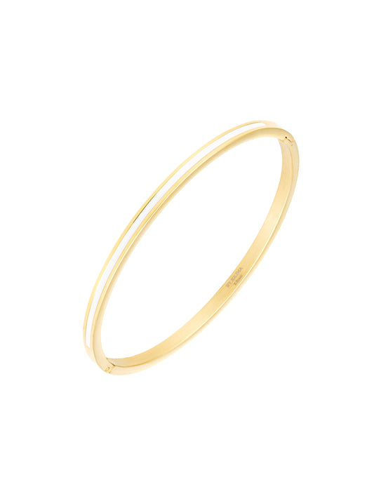 ByJolima Poppy Mini Bangle White Gold