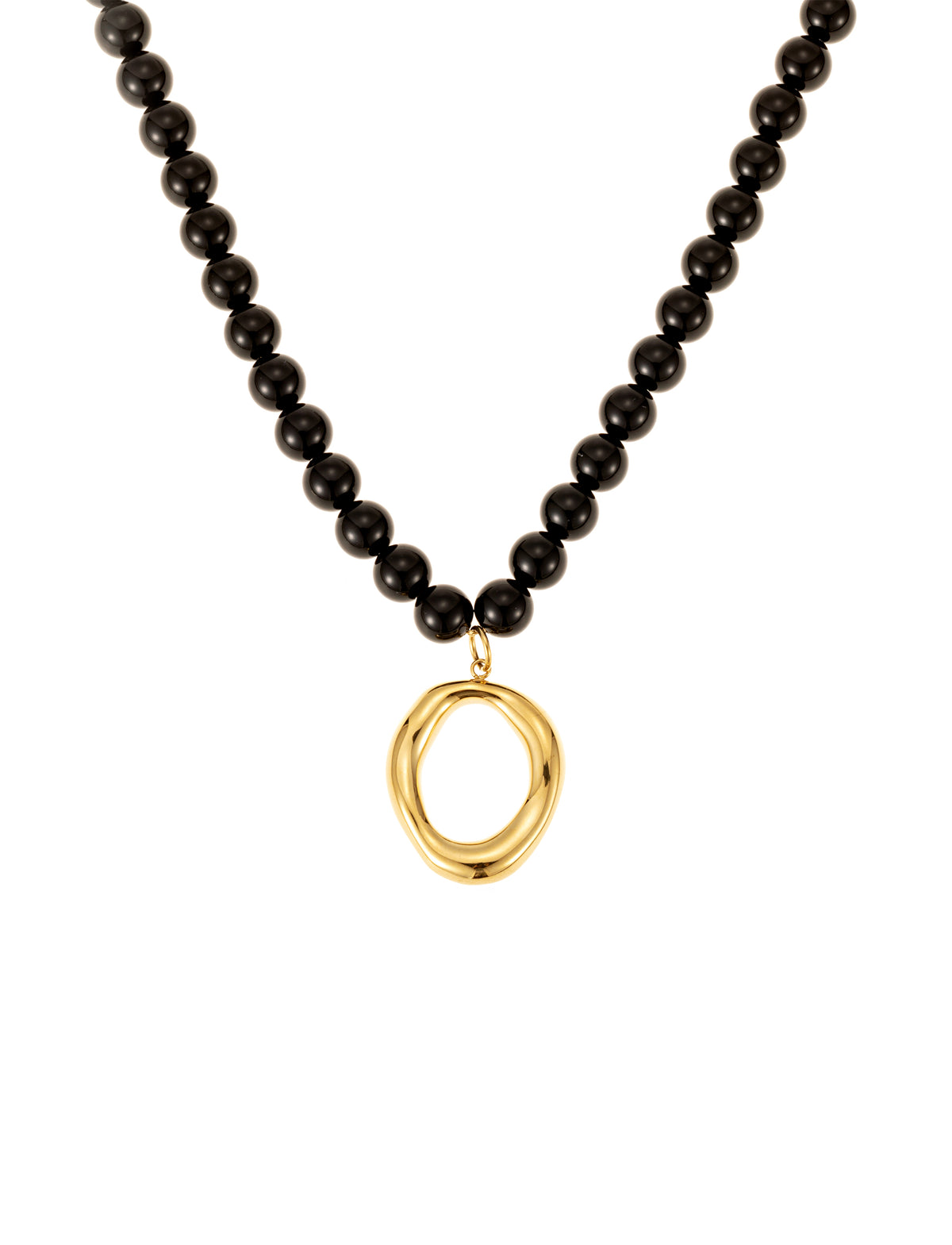 ByJolima Halo Black Bead Necklace