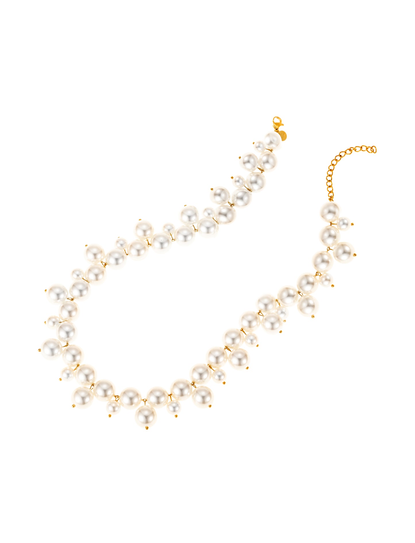 ByJolima Cluster Pearl Necklace Gold – produktbilde 2