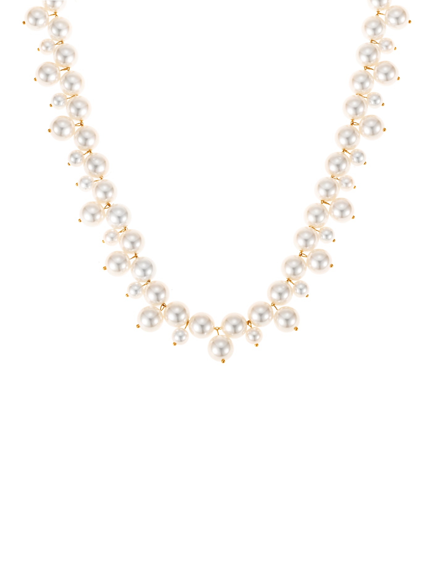 ByJolima Cluster Pearl Necklace Gold – produktbilde 3
