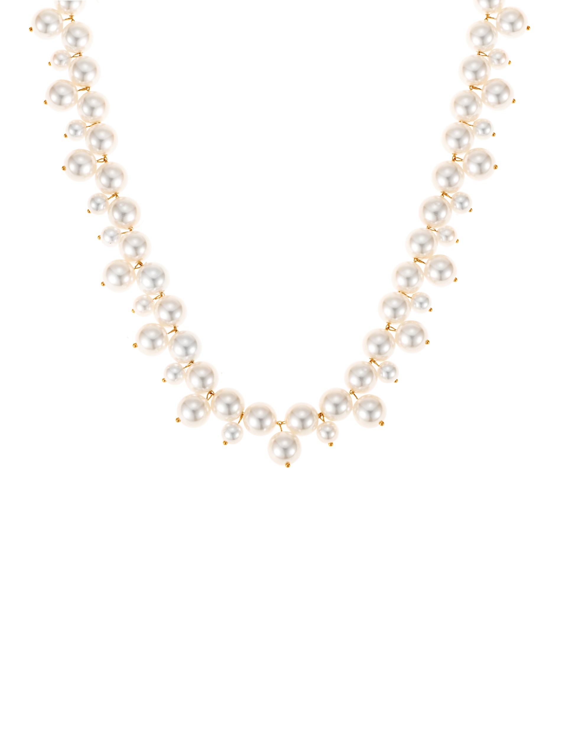 ByJolima Cluster Pearl Necklace Gold – produktbilde 3
