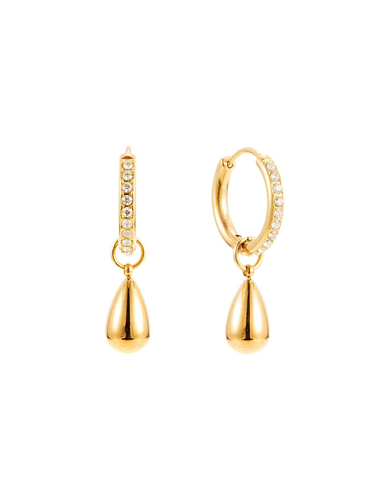 ByJolima Drop Crystal Earring Gold – smykke fra ByJolima hos Den Lille Sorte