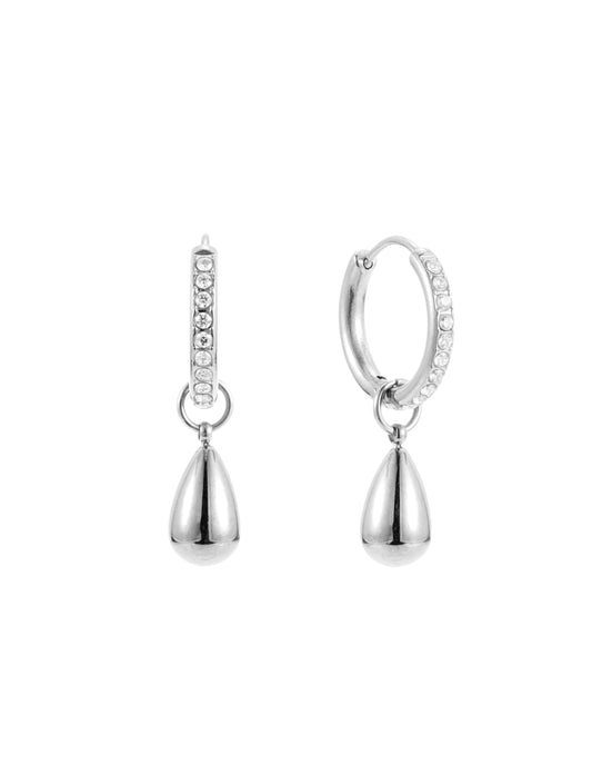ByJolima Drop Crystal Earring Silver – smykke fra ByJolima hos Den Lille Sorte