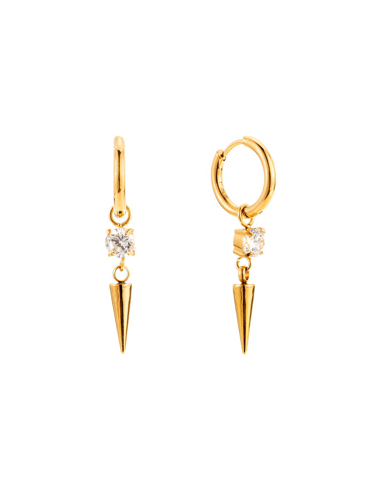 ByJolima Peak And Crystal Huggie Gold – smykke fra ByJolima hos Den Lille Sorte