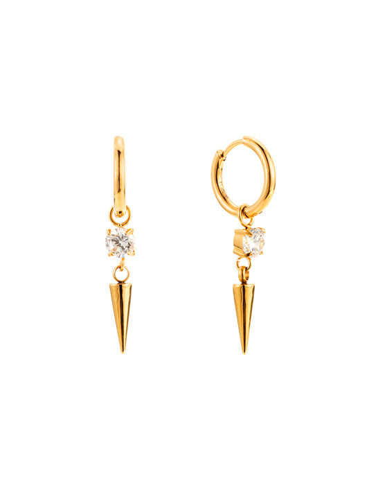 ByJolima Peak And Crystal Huggie Gold – smykke fra ByJolima hos Den Lille Sorte